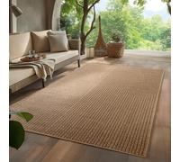 HomebyHome Tapis d'Extérieur Résistant aux Intempéries 160x230 cm Beige - intérieur Résistant aux UV, Imperméable, Robuste et Naturel en Jute - Idéal pour Balcon, Terrasse, Jardin, Cuisine, et Salon