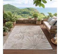 HomebyHome Tapis d'Extérieur Résistant aux Intempéries 160x230 cm Beige - Résistant aux UV, Imperméable et Léger - Idéal pour Balcon, Terrasse, Jardin, Cuisine, Salon et Salle à Manger