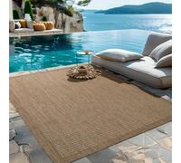 HomebyHome Tapis d'Extérieur Résistant aux Intempéries 160x230 cm Marron - Résistant aux UV, Imperméable et Léger - Idéal pour Balcon, Terrasse, Jardin et Cuisine