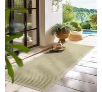 HomebyHome Tapis d'Extérieur Résistant aux Intempéries 60 x 100 cm Vert - Résistant aux UV, Imperméable et Léger - Idéal pour Balcon, Terrasse, Jardin et Cuisine