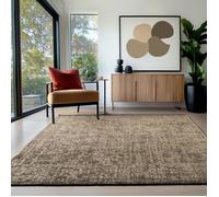 HomebyHome Tapis en Coton Chenille Beige 140x200 cm Lavable, Style Boho, Vintage Kelim, Poils Courts, Antidérapant et Doux, Mélange Monochrome, pour Salon, Chambre, Bureau & Cuisine