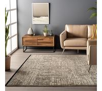 HomebyHome Tapis en Coton Chenille Beige 240x340 cm Lavable, Style Boho, Vintage Kelim, Poils Courts, Antidérapant et Doux, Mélange Monochrome, pour Salon, Chambre, Bureau & Cuisine