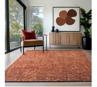 Homebyhome, Tapis en Coton Chenille Terre cuite 160x230 cm Lavable, Antidérapant et Doux, Salon, Chambre, Bureau & Cuisine