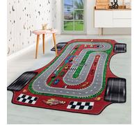 Homebyhome Tapis enfant design pour les garçons coloris rouge 120x170 cm tapis chambre enfant tapis chambre bébé