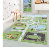 Homebyhome Tapis enfant tapis de jeu color verd 80x120 cm tapis chambre enfant tapis chambre bébé