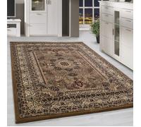 Homebyhome Tapis Oriental Classique Beige 200x290 cm - Motifs Ornementaux et Floraux, Tissage Serré, Poil Court