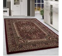 Homebyhome Tapis Oriental Classique Rouge 200x290 cm - Motifs Ornementaux et Floraux, Tissage Serré, Poil Court