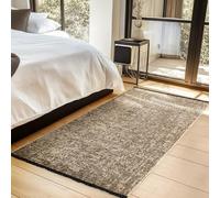 HomebyHome, Tapis Runner en Coton Chenille Beige 80x150 cm Lavable, Style Boho, Vintage Kelim, Poils Courts, Antidérapant et Doux, Mélange Monochrome, pour Cuisine, Chambre & Couloir