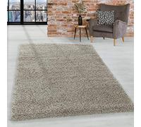 HomebyHome Tapis Salon Moderne 160x230 cm - Chambre Adulte Nature Shaggy Poil Long - Salle de Séjour Doux et Moelleux - Unicolore Moquette Cuisine