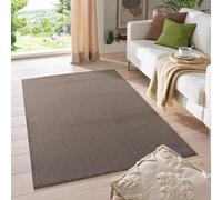 HomebyHome Tapis Salon Moderne Moka 160 x 230 cm - Tapis Poil Court Salle de Séjour Couleur Unie Extra Doux et Moelleux - Unicolore Tapis Lavable pour Chambre, Salon et Cuisine