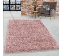 HomebyHome Tapis Salon Moderne Tapis Chambre Adulte Tapis Rose 60x110 cm Coureur - Tapis Shaggy Salle de Séjour Tapis Poil Long Concevoir Unicolore Tapis Doux et Moelleux Tapis Cuisine Moquette Salon
