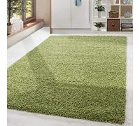 HomebyHome Tapis Salon Moderne Tapis Chambre Adulte Tapis Vert 120x170 cm - Tapis Shaggy Salle de Séjour Tapis Poil Long Concevoir Unicolore Tapis Doux et Moelleux - Tapis Cuisine Moquette Salon