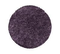 HomebyHome Tapis Salon Moderne Tapis Chambre Adulte Tapis Violet 80 cm Rond - Tapis Shaggy Salle de Séjour Tapis Poil Long Concevoir Unicolore Tapis Doux et Moelleux - Tapis Cuisine Moquette Salon