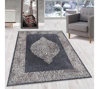 HomebyHome Tapis Tissé à Plat Concevoir en Peau de Buffle Salon Chambre à Coucher Lavable Doux Forme Animale Antidérapant Noir, Couleur :Noir, Taille:140x200 cm
