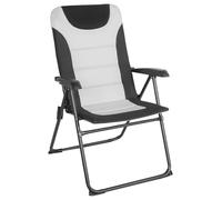 Homecall Chaise de camping pliable à dossier réglable et rembourré (Vert/noir)