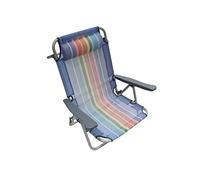 Homecall Chaise de plage pliable à dossier réglable (Arc-en-ciel)