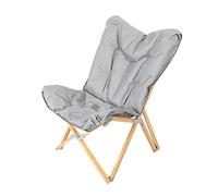 HOMECALL Folding Garden Chair Bamboo Tube Cationic Polyester with Cushion