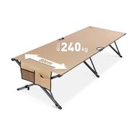 HOMECALL Lit de camp pliant - lits de couchage camping pliable - 210x80x50cm - faciles à installer - jusqu'à 240 kg - Sable