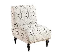 HOMECOVER Housses De Chaise sans Accoudoirs 1 Pièces, Imprimé Housse De Fauteuil pour Accent sans Bras Extensible Amovible Lavable Housse De Fauteuil sans Accoudoir pour Salon Chambre-E-1 pièce