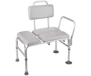 Homecraft Banc de Transfert de Bain Rembourré, Chaise de Bain, Aide au Transfert, après Arthroplastie de la Hanche ou du Genou, Pieds à Ventouse Sécurisés, Dossier et Poignée, Prévention des Chutes
