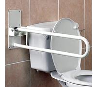 Homecraft Barre d'appui relevable Devon, Rail Court, Aide de salle de bain pour personnes âgées, handicapées Barre d'appui de salle de bain pour la stabilité 55 cm de long
