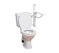 Homecraft, barre d'appui relevable sur rail Devon Elite, aide aux toilettes pour personnes âgées, handicapées, barre de maintien aux toilettes qui offre une prise en main sécurisée à l'utilisateur.