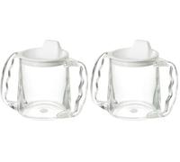 Homecraft Caring Mug, Small Spout Opening, Retail Packed, Two-Handled Mug for Easy, Mess-Free Drinking, Cup with Easy to Grip Contoured Handles for Users with Limited Grip Strength or Disabilities