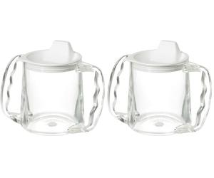 Homecraft Caring Mug, Small Spout Opening, Retail Packed, Two-Handled Mug for Easy, Mess-Free Drinking, Cup with Easy to Grip Contoured Handles for Users with Limited Grip Strength or Disabilities