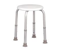Homecraft Tabouret de douche en aluminium avec siège circulaire, 40,8 à 50,8 cm pré-assemblés Siège de salle de bain robuste, réglable en hauteur, pour personnes âgées ou à mobilité réduite