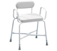 Homecraft, Tabouret de douche Sherwood Plus XXL,en polyuréthane,tabouret perché en acier,avec accoudoirs,dossier,réglable en hauteur,siège ajustable bariatrique,pour personnes handicapées ou âgées