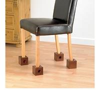 Homecraft Wooden Chair Raisers (Eligible for VAT relief in the UK), 3" Rise, Raise Chair Height, Fits Various Chair Leg Widths, Helpful for Adapting Furniture for Elderly, Disabled, Handicapped