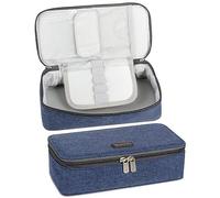Homecube Trousse, Multifonctionnelle Sac à Crayons Stylos Porte-Crayon Plumier Grande Capacité Sac de Maquillage Pochette Organisateur Sac Stationnaire pour Adolescents Etudiants Artistes- Bleu