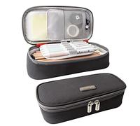 Homecube Trousse, Sac à Crayons Stylos Porte-Crayon Plumier Grande Capacité Sac de Maquillage Pochette Organisateur Sac Stationnaire pour Adolescents Etudiants Artistes (Schwarz Version 3)