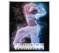 Homedecoration Cadre photo Amsterdam argenté 25 x 50 cm Cadre en plastique avec verre synthétique 1 mm incassable transparent