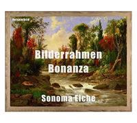 Homedecoration Cadre photo Bonanza - Dimensions de l'image : 48 x 68 cm - En chêne Sonoma - Avec verre acrylique transparent de 1 mm - 52 couleurs