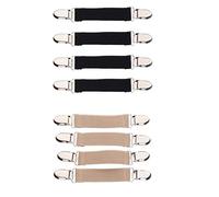 HomeDecTime 4 Paires Clips de Mitaine Clip Jarretelles en Métal Clip Attache Bavette Pince