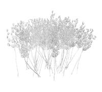 HomeDecTime 50pcs Goutte d'eau Artificielle Fleur Acrylique Pique Cristal Diamante Branches De Fleurs pour La Fête De Mariage Décoration Florale - Blanc, 15cm