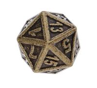 HomeDecTime Dés Polyédriques en Métal à 20 Faces - Dés de Jeu de Rôle pour RPG, D&D Ou Enseignement des Mathématiques, 2,2 Cm/0,86 Pouce - cuivre