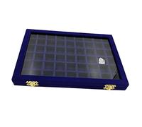 HomeDecTime Organisateur De Stockage Verrouillable De Stockage De Pierres Précieuses De - Bleu foncé