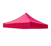 HomeDecTime Toile de Toit de Rechange pour Pavillon Tonnelle Tente - Rose Rouge, 3x3m