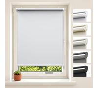 HOMEDEMO Store Enrouleur Occultant sans Perçage, 70 x 170 cm, Blanc | Largeur du Tissu 70cm, polyester opaque isolant thermique, protection intimité, sécurité chaîne, fixation avec/sans perçage