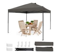 HOMEDEMO Tonnelle de Jardin Pop-Up 3x3m anthrazite, Installation Rapide à Une Seule Personne - Parfaite pour Plage, Festival
