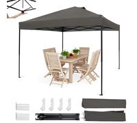 HOMEDEMO Tonnelle de Jardin Pop-Up, Tonnelle Pliante Imperméable 3x3m, Anthracite, Installation Rapide à Une Seule Personne - Parfaite pour Camping, Festival