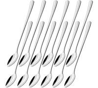 homEdge Lot de 12 cuillères à cocktail à long manche en acier inoxydable de 21 cm