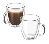 homEdge Lot de 2 tasses isothermes à double paroi, 380 ml