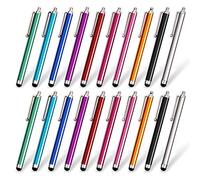 homEdge Lot de 20 stylets capacitifs universels pour écran tactile compatibles avec iPad, iPhone, Samsung, Kindle Touch, pour tout appareil - 10 couleurs