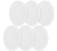 homEdge Lot de 6 dessous de plat en silicone antidérapant et résistant à la chaleur Blanc
