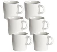 homEdge Lot de 6 mini tasses à expresso Procelain en céramique pour expresso, thé, 120 ml, blanc