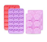 homedge Patte de chien de chiot jumbo (6 cavités) et moules d'os, moules en silicone pour chiens, moules en silicone pour chocolat, bonbons, gelée, glaçons, friandises pour chiens