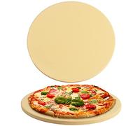 homEdge Pierre à pizza ronde en cordiérite pour pain, pizza, pierre de cuisson résistante aux chocs thermiques pour four et gril, 38,1 cm de diamètre